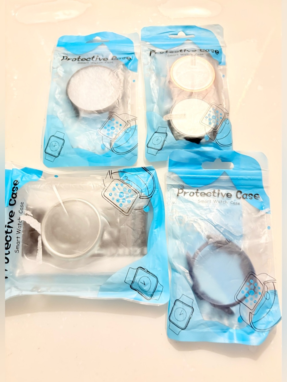 Bundle of 4 Protective Cases for
Apple Watch 41mm - Smart
Watch Screen Protector